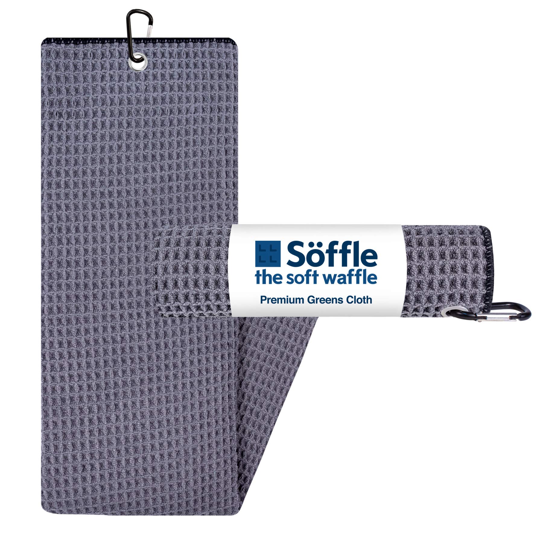 Premium Waffle Golf Towels Set - Tri-Fold Microfiber Towel with Clip, 16