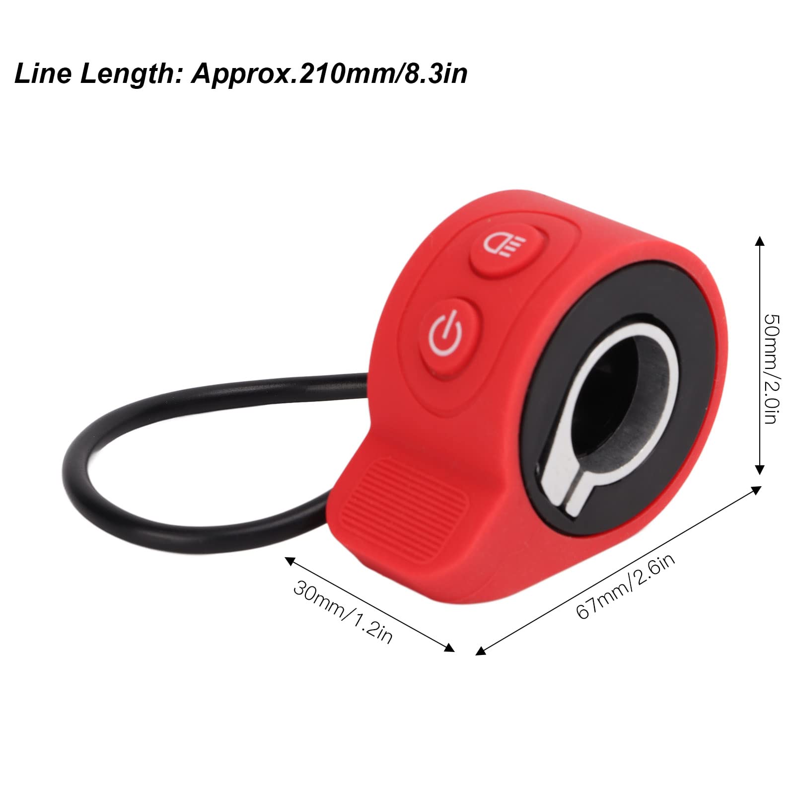 HX-X6 X7 X8 Scooter Thumb Throttle - 5V ABS + Silicone Accelerator Pedal Speed Control with Integrated Switch - Perfect for Electric Scooter Upgrades and DIY Repairs