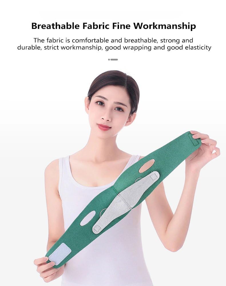 MILOMANIYA Double Chin Reducer & V-Line Face Lift Mask - Breathable Anti-Wrinkle Slimming Belt for Jaw Contouring & Firming | Perfect for Home Spa, Facial Massage & Beauty Routine