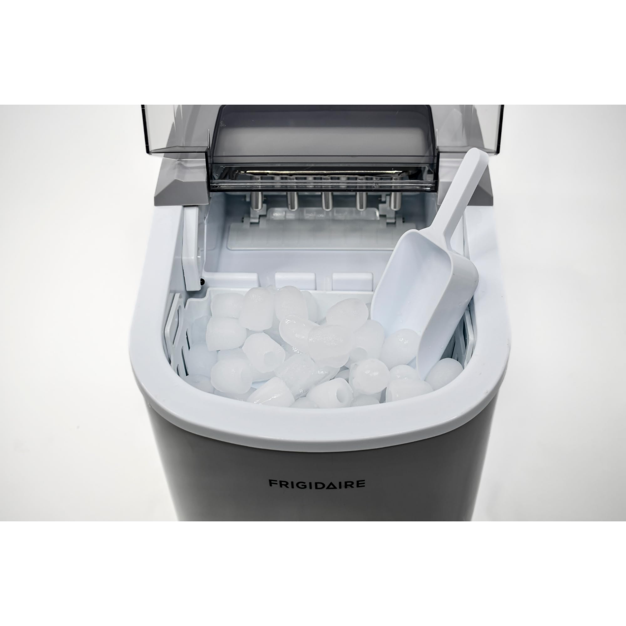 Frigidaire EFIC118-SILVER-KL Portable Countertop Ice Maker Machine - 26 lbs Daily Output, Silver - Perfect for Home, Office, RV, and Parties