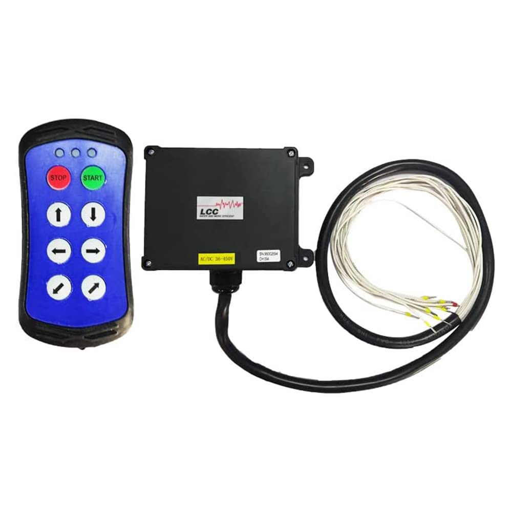 Wireless Crane Remote Control - A600 12V Electric Chain Hoist Transmitter & Receiver with 6-Button Truck Tailgate Switch | for Construction, Warehouse Lifting, and Industrial Material Handling