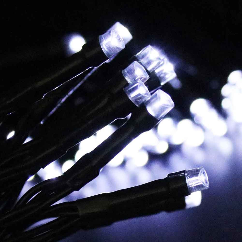 XUNATA 171ft Solar Christmas Lights - 500 LED Solar Powered Fairy String Lights with 2 Modes, Waterproof Outdoor Decoration for Garden, Home, Wedding & Holiday Parties (White) | Perfect for Backyard, Patio, Christmas Tree & Special Events