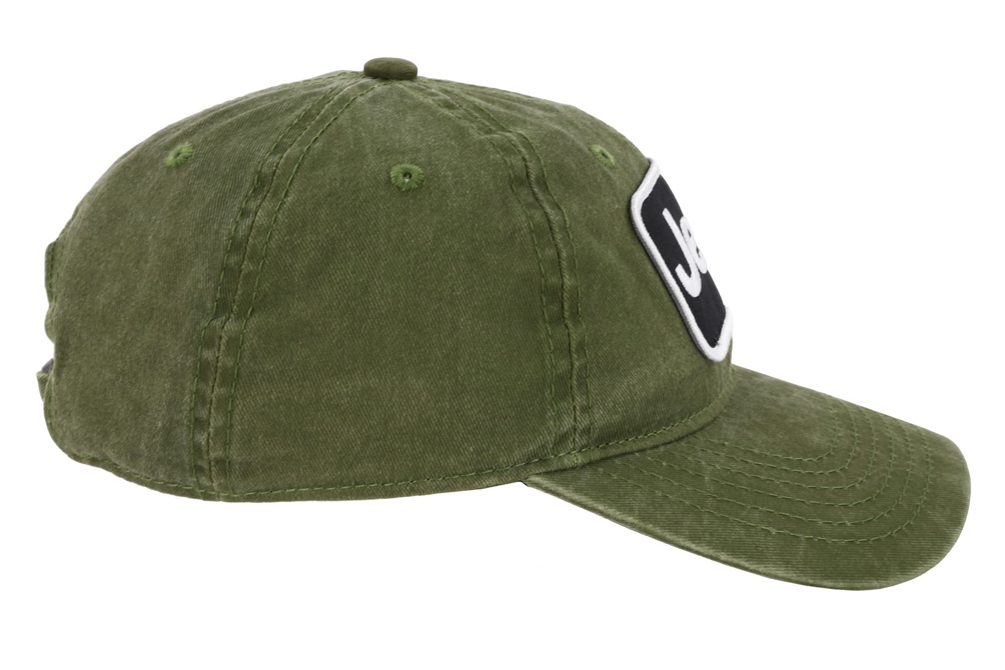Jeep Premium Chino Twill Embroidered Patch Text Logo Baseball Cap - Green for Outdoor Adventures & Casual Wear