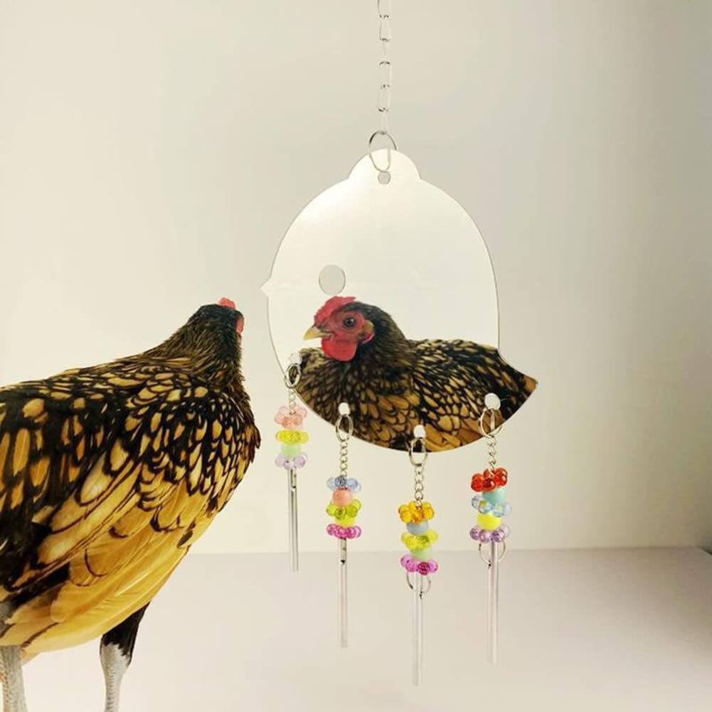 Ansu Bird Swing Toy with Mirror & Bells - Colorful Parrot Perch for Macaw, Cockatoo, Parakeet - Perfect for Cage Entertainment & Exercise