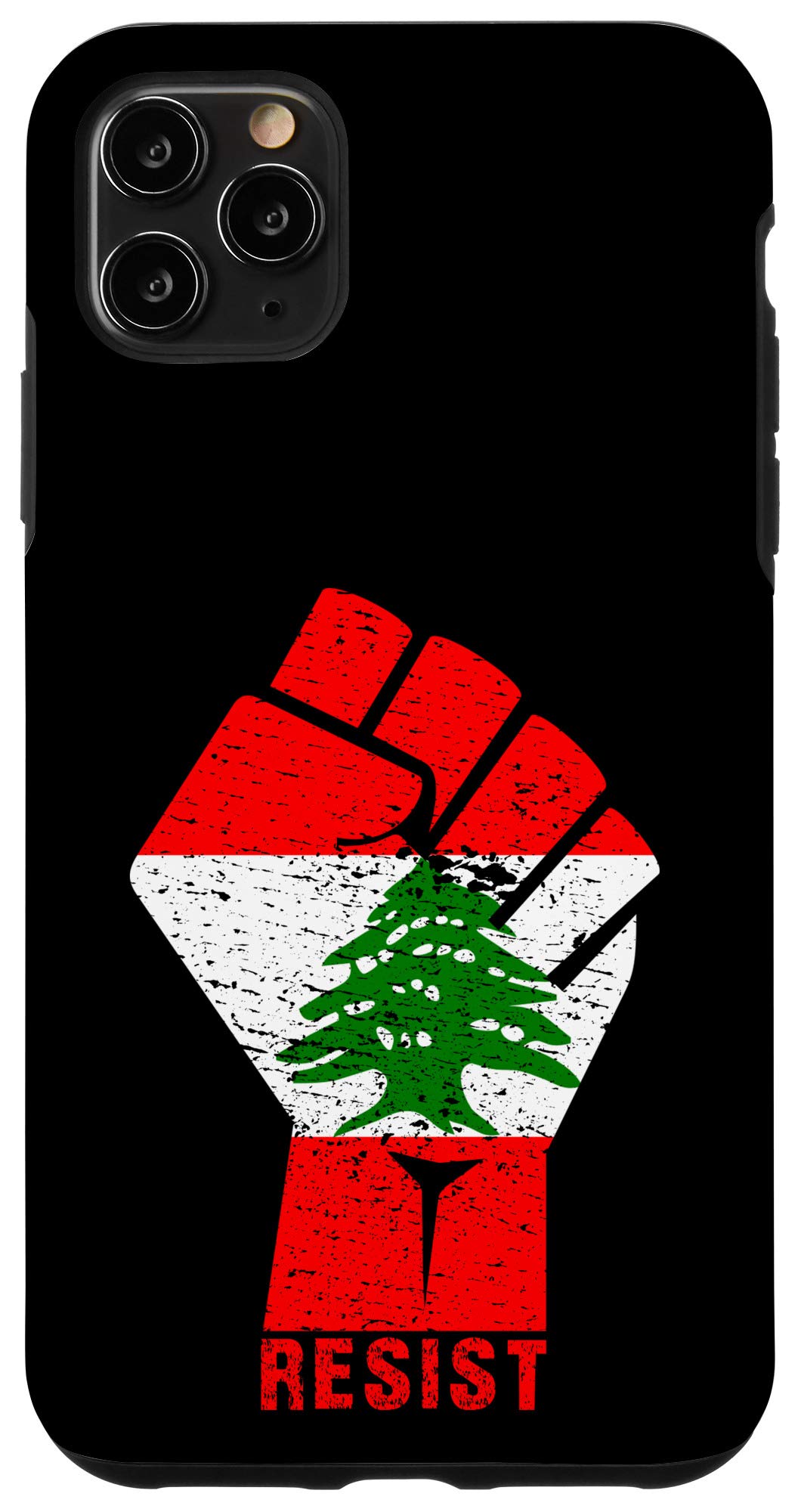 iPhone 11 Pro Max Case with Lebanese Flag Design - Durable Anti-Fist Protection for Protest & Revolution Support - Perfect for Daily Use & Political Demonstrations