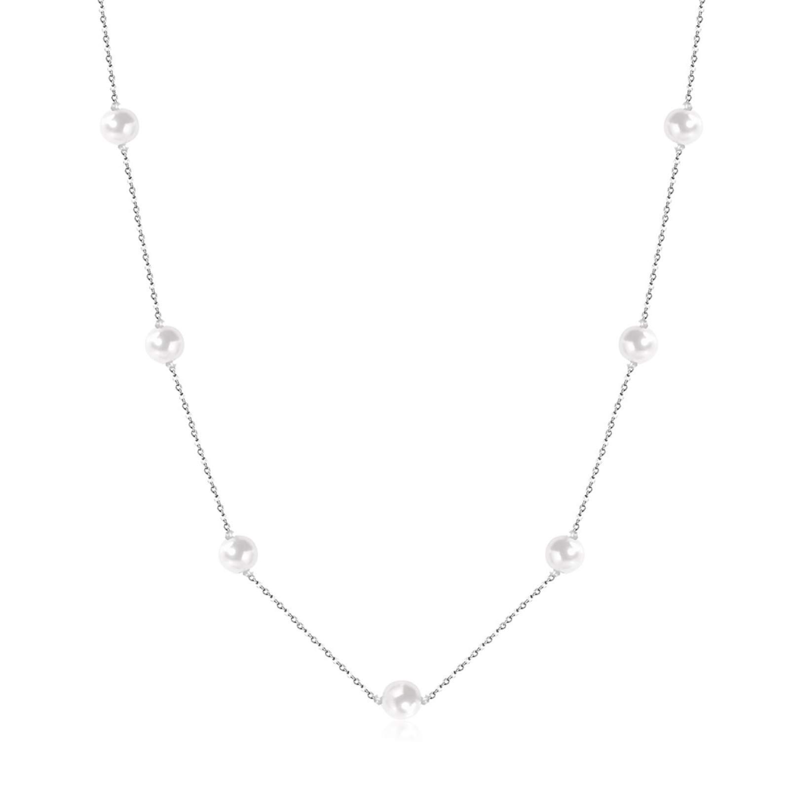 Fashion Women's Adjustable Faux Pearl Clavicle Chain Necklace - Elegant Party & Office Jewelry for Girls & Women | Perfect for Weddings, Date Nights & Formal Events