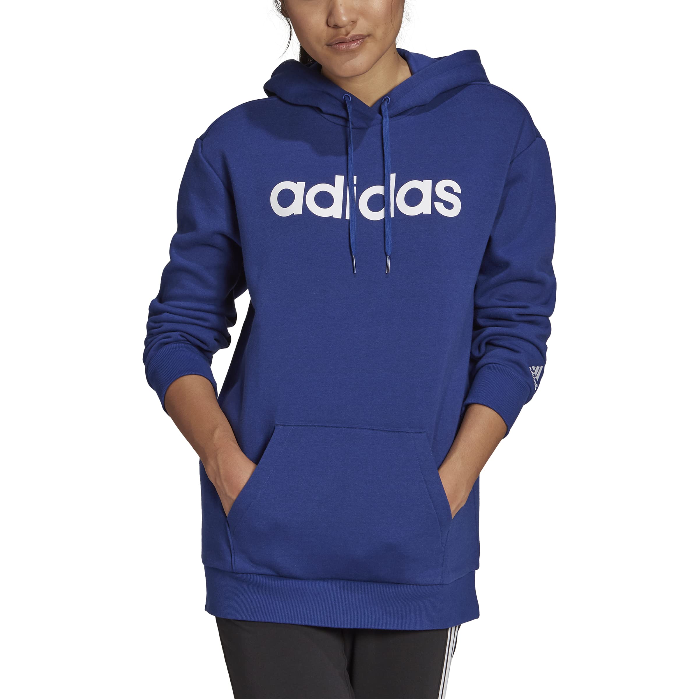 adidas Women's Essentials Oversized Fleece Hoodie - Soft Warm Pullover Sweatshirt for Casual Wear, Gym & Lounge