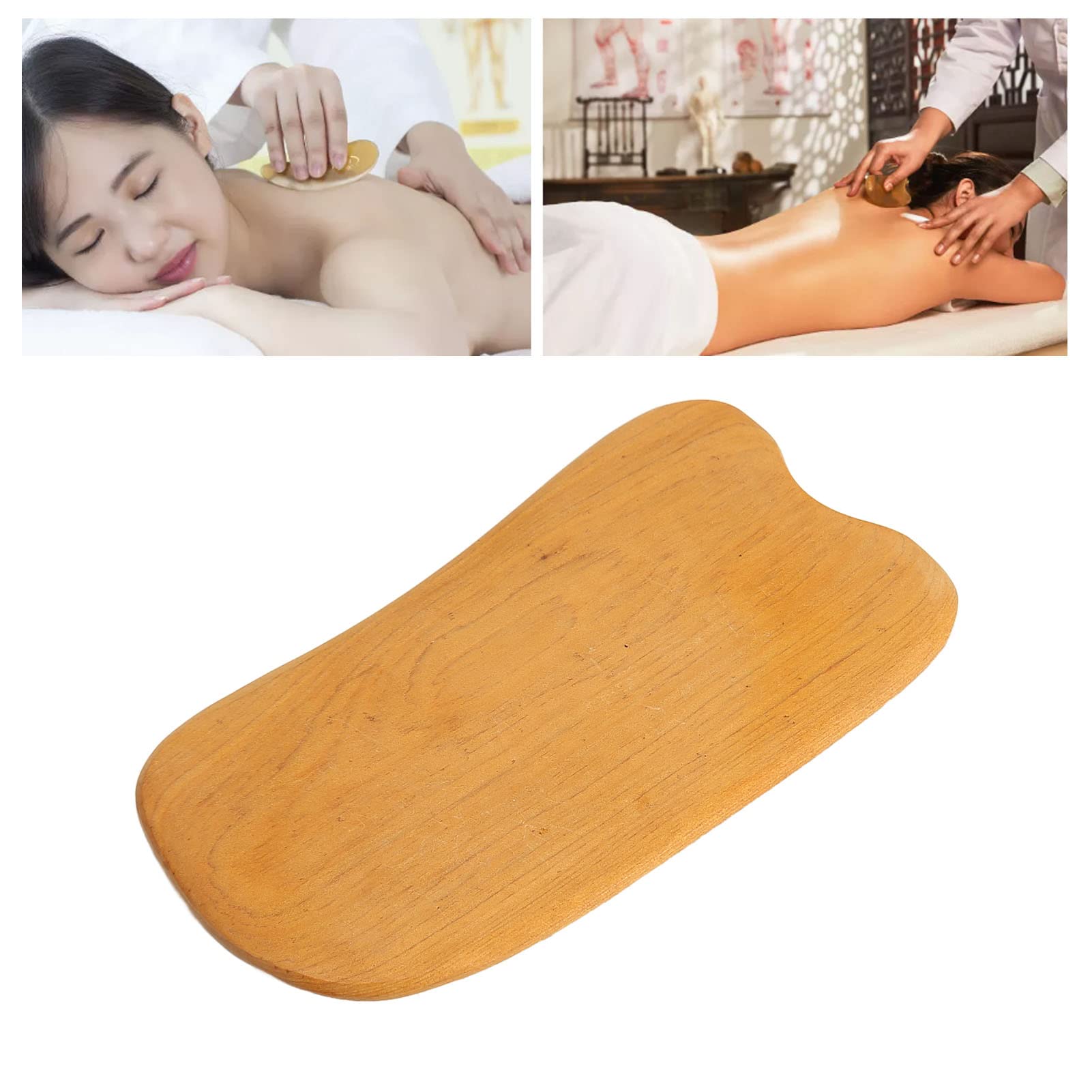 Wooden Gua Sha Massager for Body Shaping, Neck & Back Pain Relief, Lymphatic Drainage & Facial Care - Slimming & Skin Tightening Tool for Home Spa & Wellness Routine