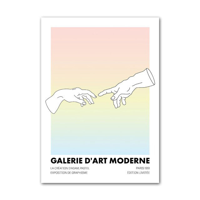Pastel Minimalist Art Canvas Posters - Modern Aesthetic Wall Decor for Living Room, Bedroom & Office - Perfect for Home & Office Decor