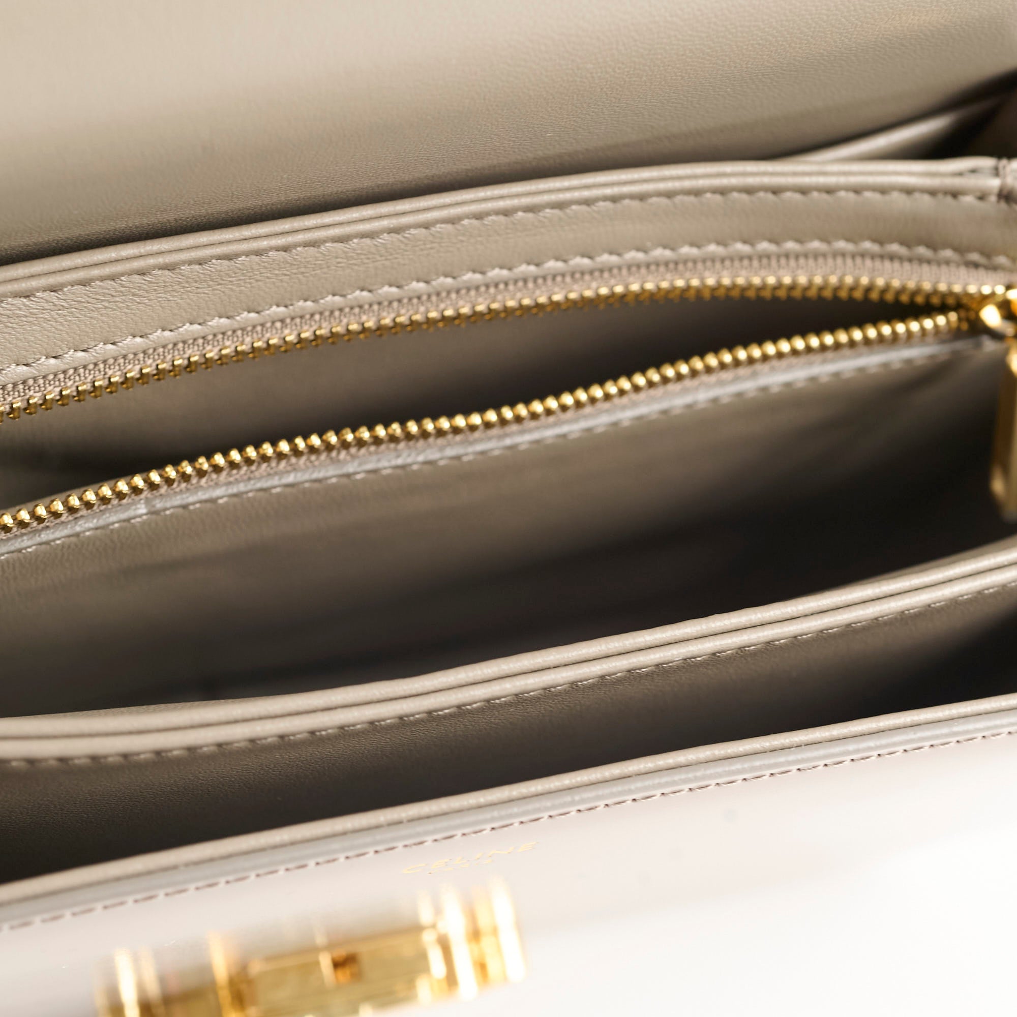 Celine Classique Medium Triomphe Bag Pebble Leather Shoulder Bag for Women | Luxury Designer Handbag for Work, Travel & Everyday Use