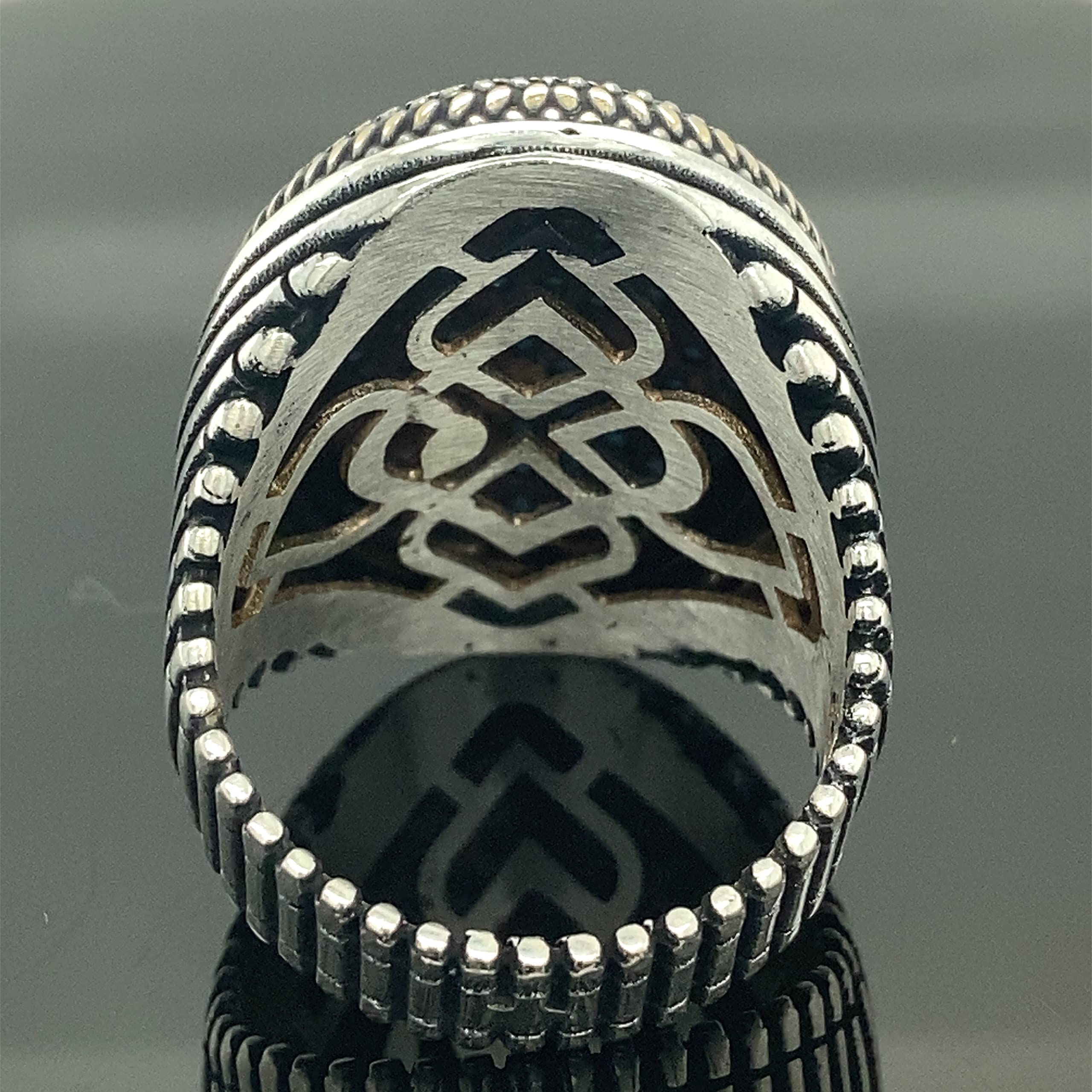 Handmade 925 Sterling Silver Turquoise Stone Ring - Ottoman Style Turkish Jewelry for Women, Gift for Her, Perfect for Weddings & Special Occasions