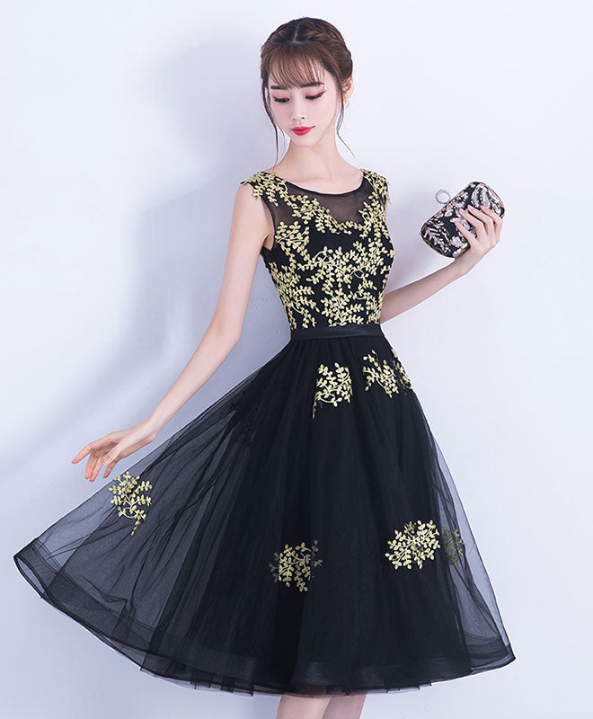 Elegant Black Tulle Lace Short Prom Dress for Homecoming - Perfect for Evening Parties, Dances & Special Occasions