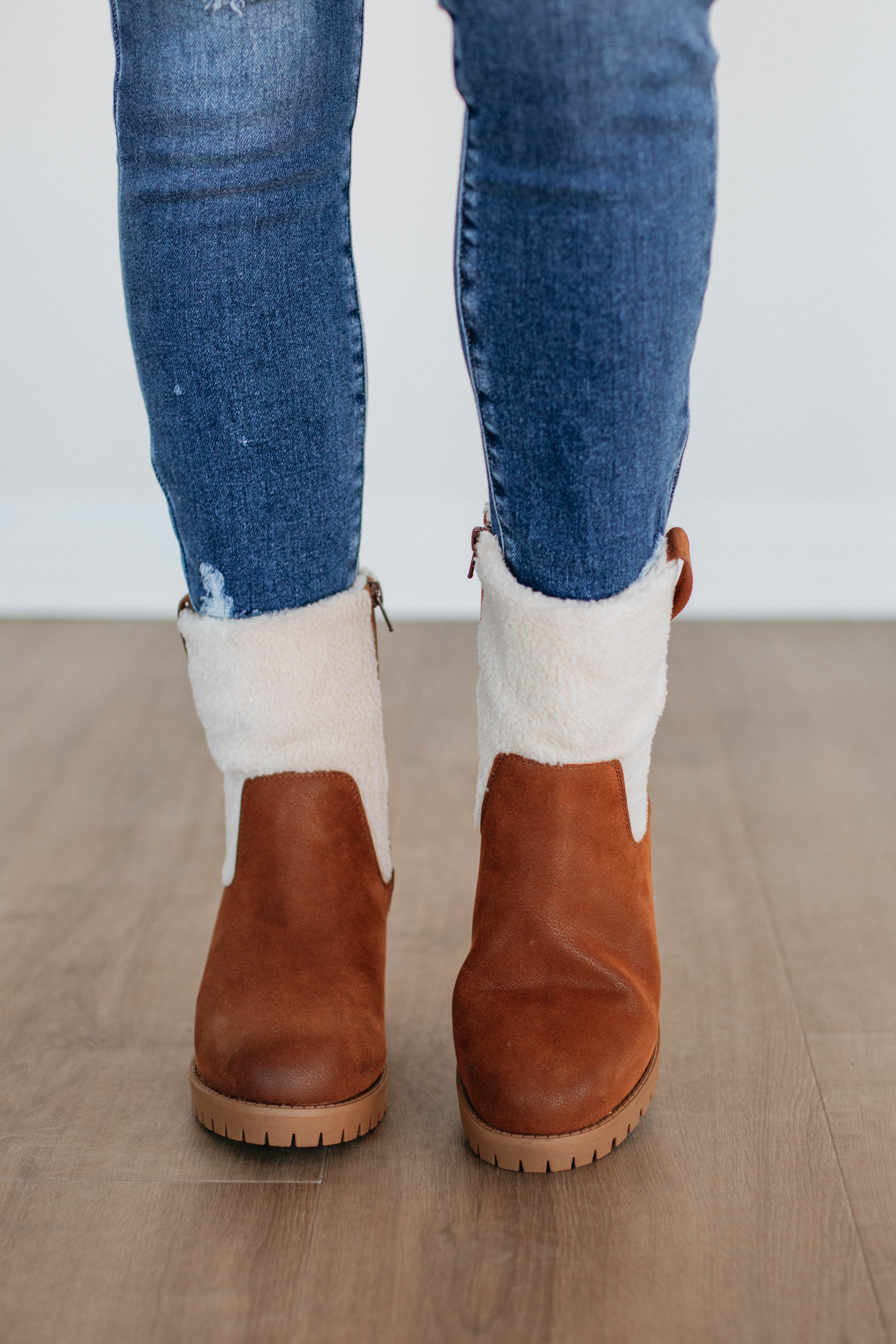 Thinking It Over Boots in Cognac - Stylish Leather Ankle Boots for Women | Perfect for Fall, Winter & Casual Outfits