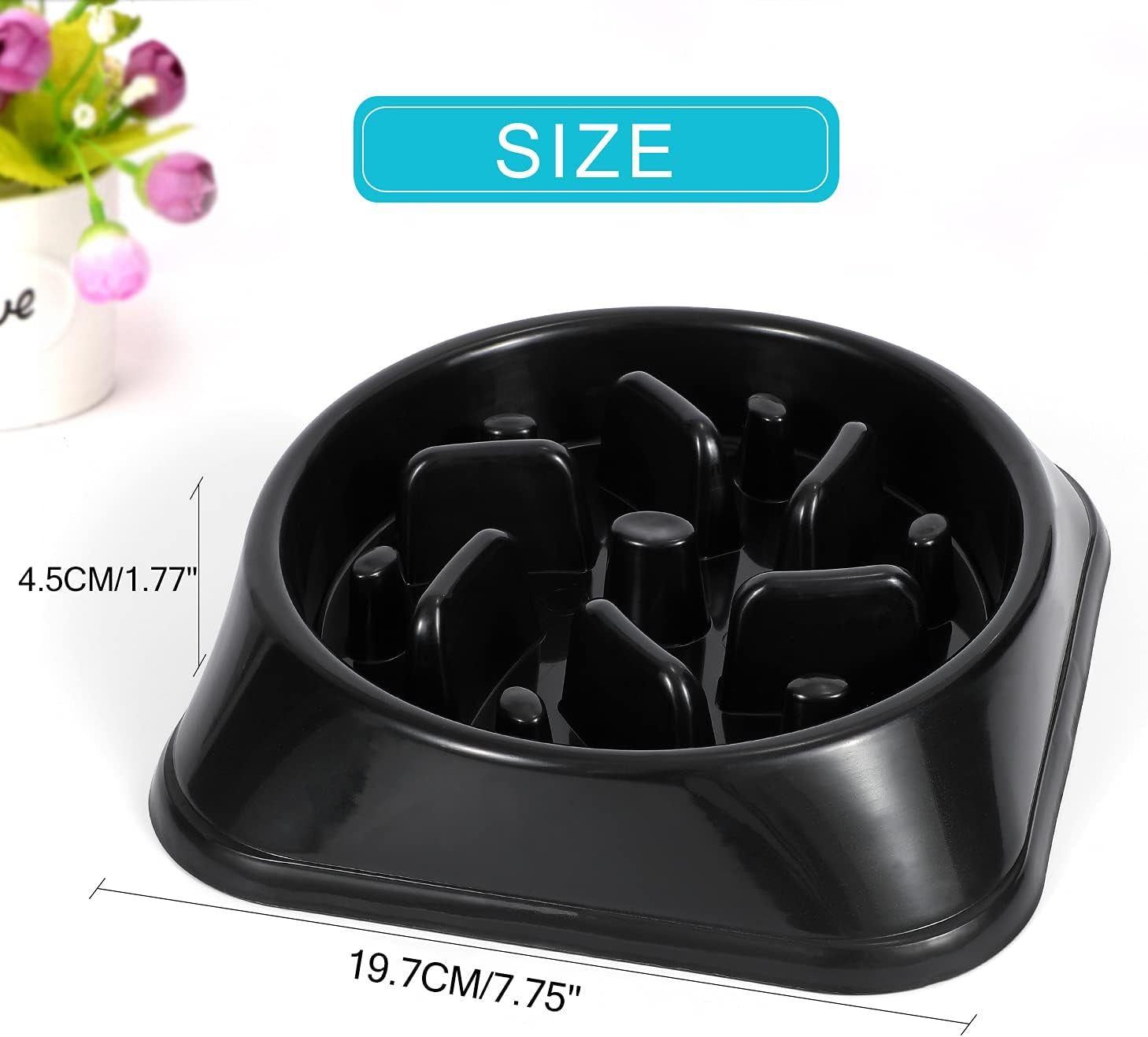 Eco-Friendly Slow Feeder Dog Bowl - Non-Toxic Pet Food Dish for Small & Large Dogs - Perfect for Fast Eaters & Digestion Aid