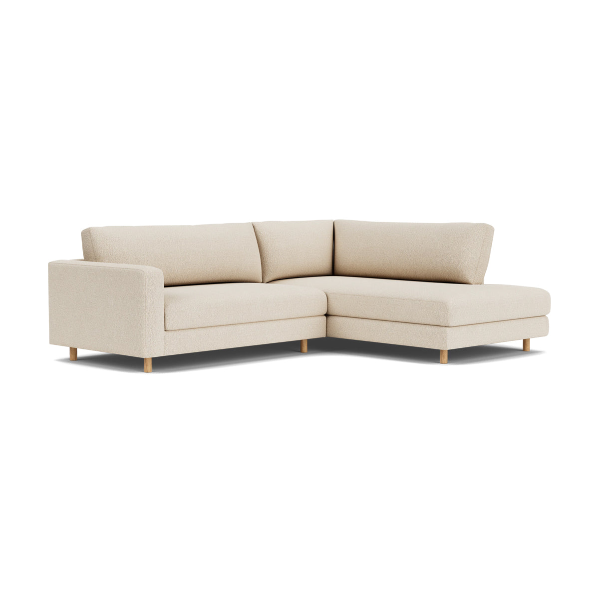 Douglas Boucle Right Corner Sofa - Modern L-Shaped Sectional Couch for Living Room, Lounge & Small Spaces - Soft Upholstered Fabric, Comfortable Seating for Home & Office