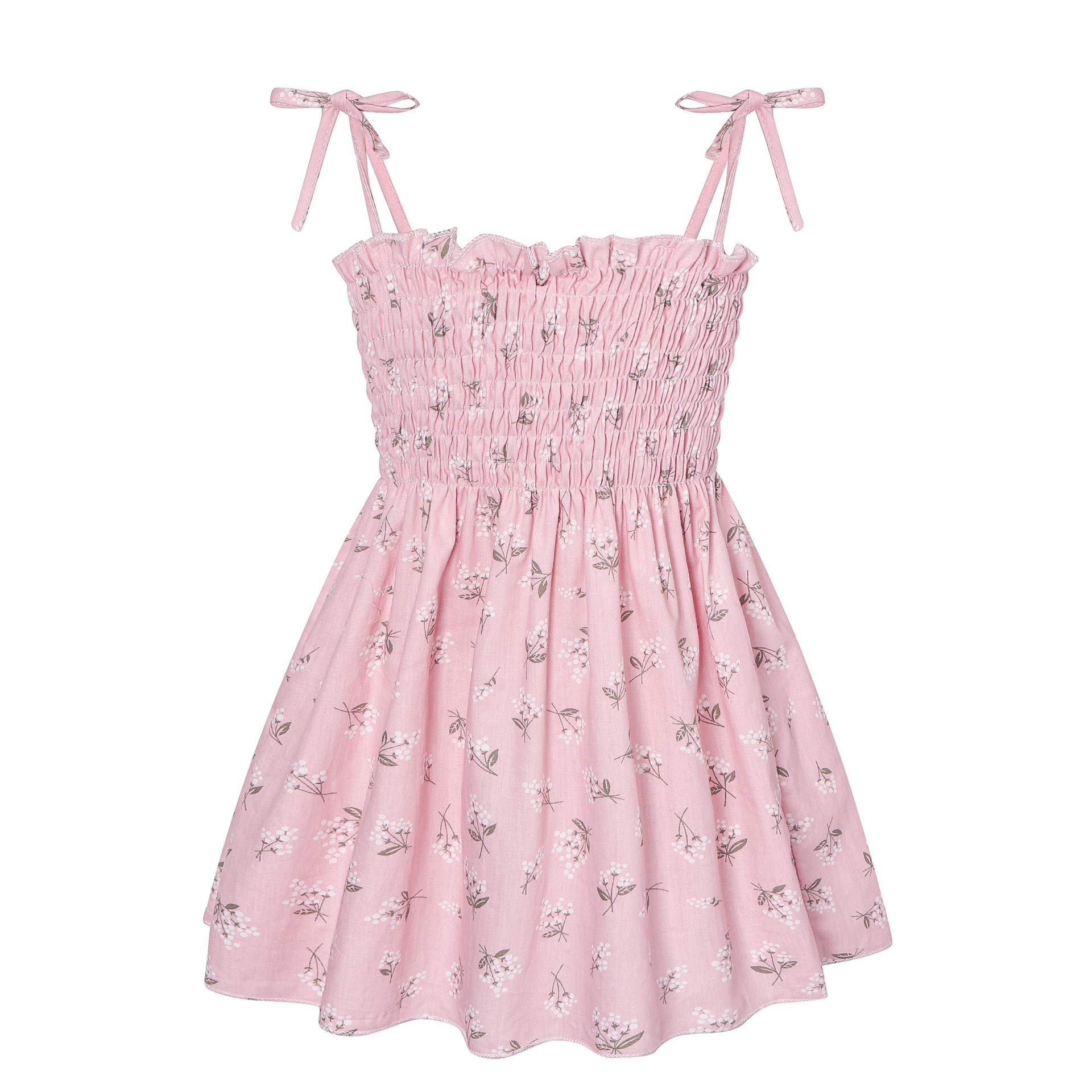 Toddler Baby Girl Dresses - Sleeveless Spaghetti Strap Floral Princess Sundress for Summer | Perfect for Beach, Party & Outdoor Play