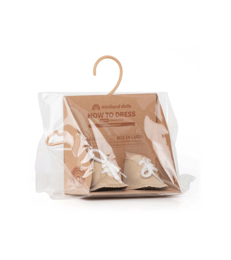 Miniland 38cm Doll Shoes - Soft & Comfortable Baby Doll Accessories for Dress Up, Role Play & Collectibles