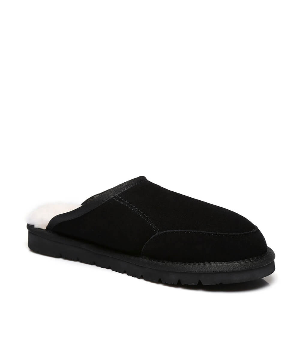 Men's UGG Brad Slippers - Comfortable Sheepskin Indoor/Outdoor House Shoes for Winter & Cozy Home Wear