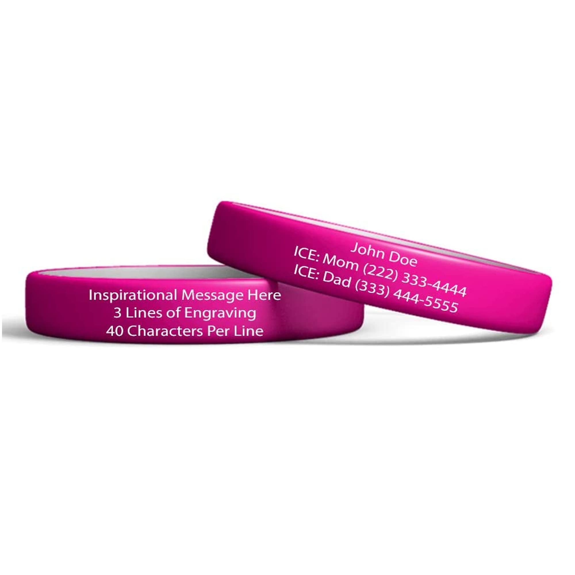Custom Rubber Bracelets for Men & Women - Personalized Silicone Wristbands - Medical Alert, Motivational & Stretch Bracelets - Great for Fundraising, Sports Teams, Events & Awareness Campaigns