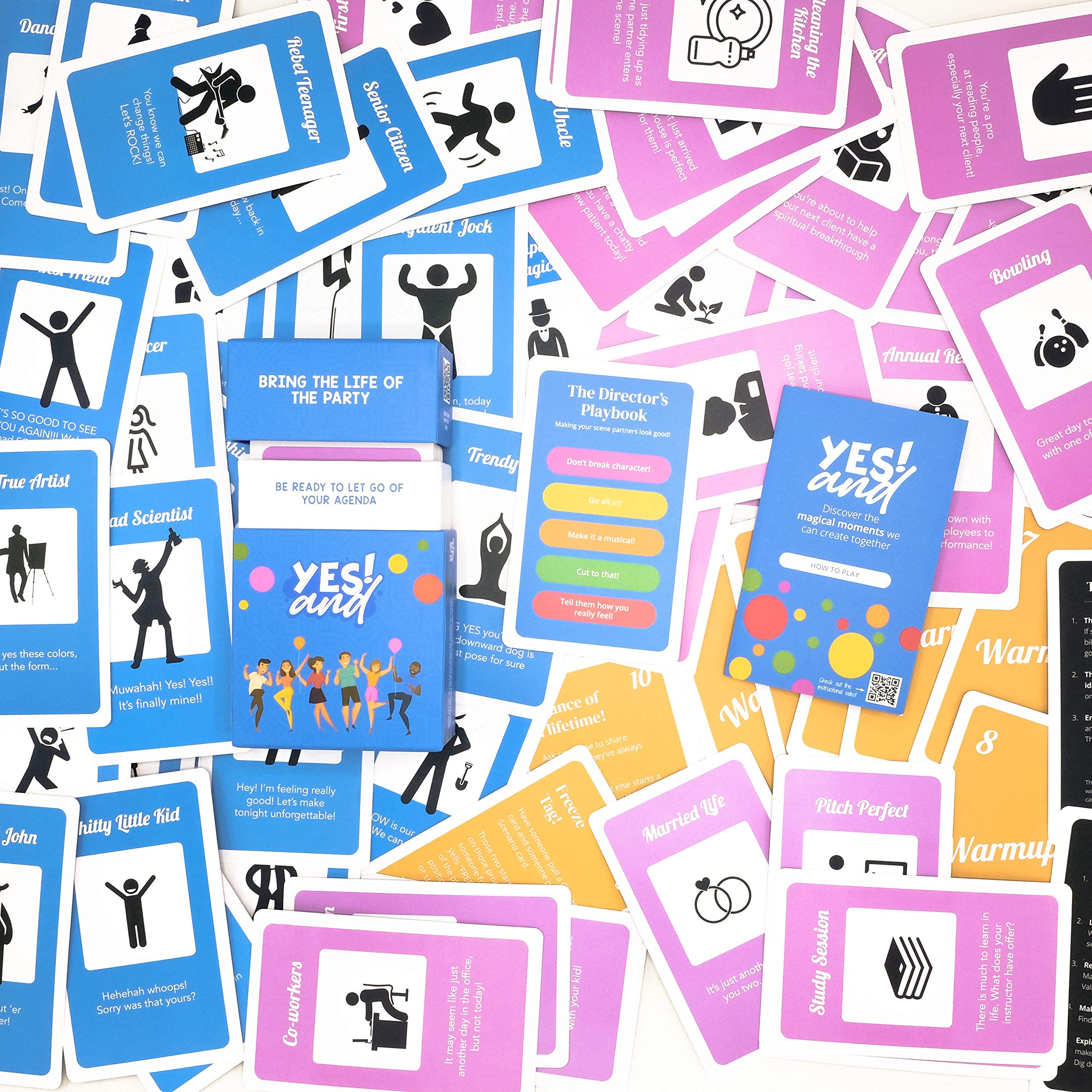 Yes And: Improv Comedy Card Game - Fun Family-Friendly Party Game for Adults, Teens & Kids | Perfect for Game Nights, Team Building & Icebreaker Activities