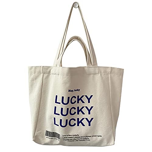 Eco-Friendly Canvas Tote Bag with Inside Pocket - Reusable Shopping & Grocery Bag for Women, Men - Perfect for Grocery Shopping, Beach Trips & Daily Use