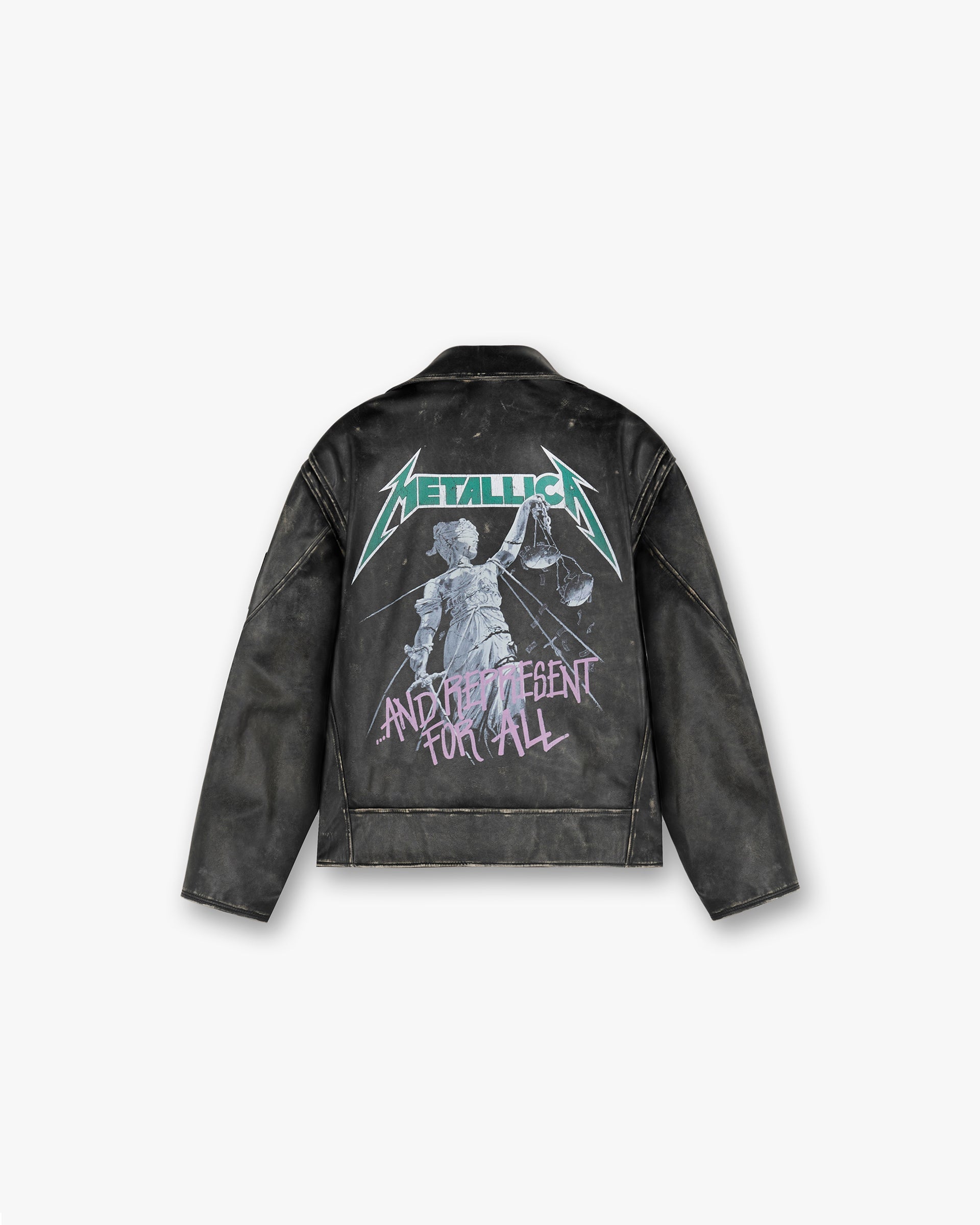 Represent X Metallica Genuine Leather Jacket for Men & Women - Black | Rock Music Fashion, Biker Style, Concert Outfit