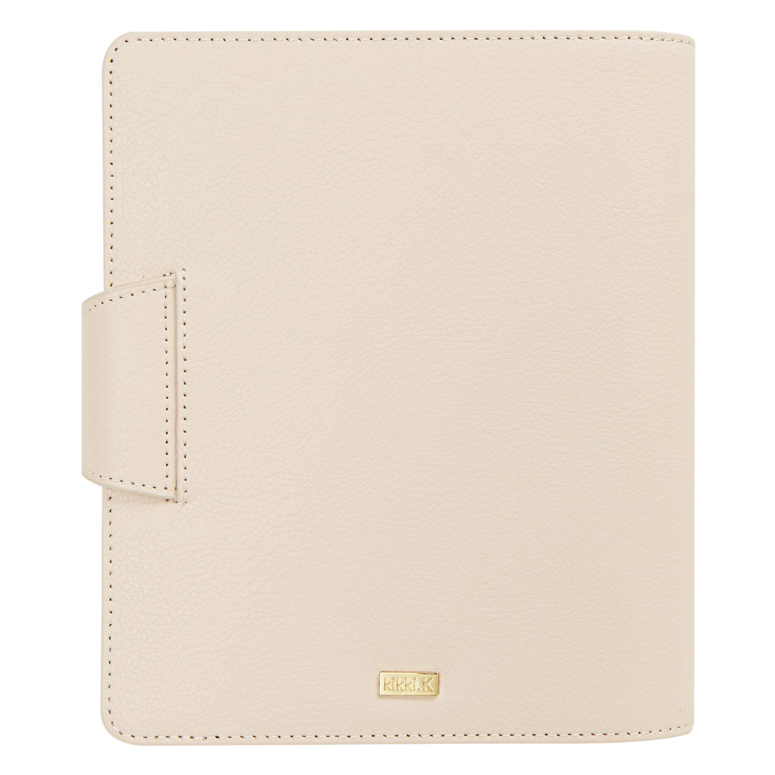 kikki.K Large Leather Personal Planner - Signature Range in Almond (11512801) | Premium Organizer for Work, School & Daily Planning | Perfect Gift for Professionals & Students