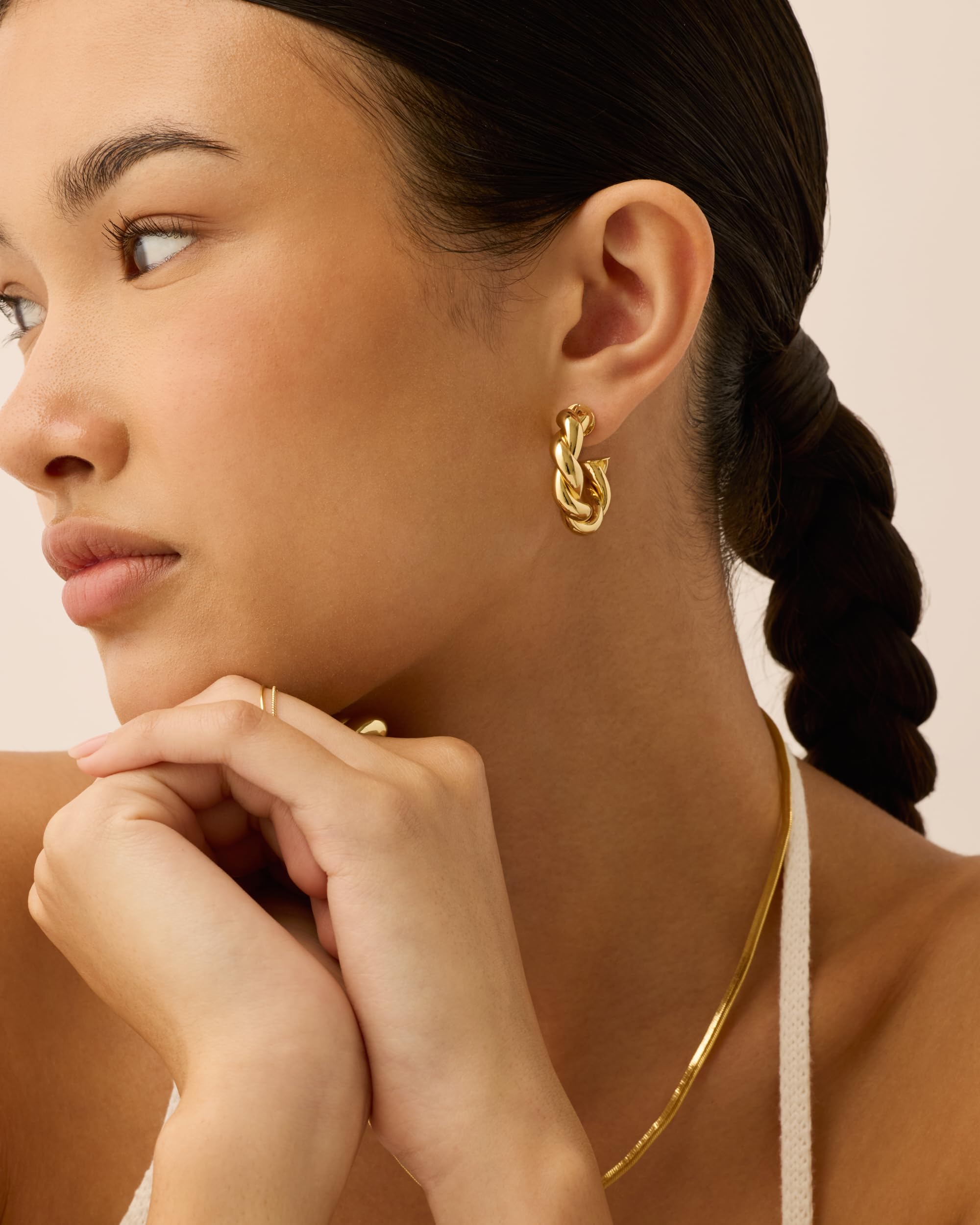 PAVOI 14K Gold Plated Chunky Twisted Puffed Rope Hoop Earrings for Women | Fashion Jewelry Gift for Her | Perfect for Parties, Weddings & Everyday Wear