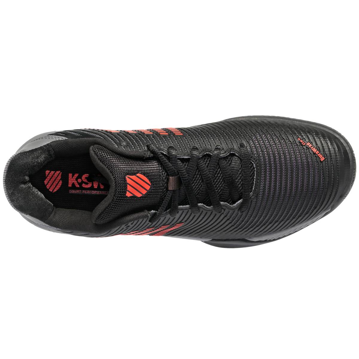 K Swiss Hypercourt Express 2 Men's Tennis Shoes - Black/Grey/Orange | Lightweight & Durable Court Shoes for Men | Perfect for Tennis, Pickleball & Casual Wear