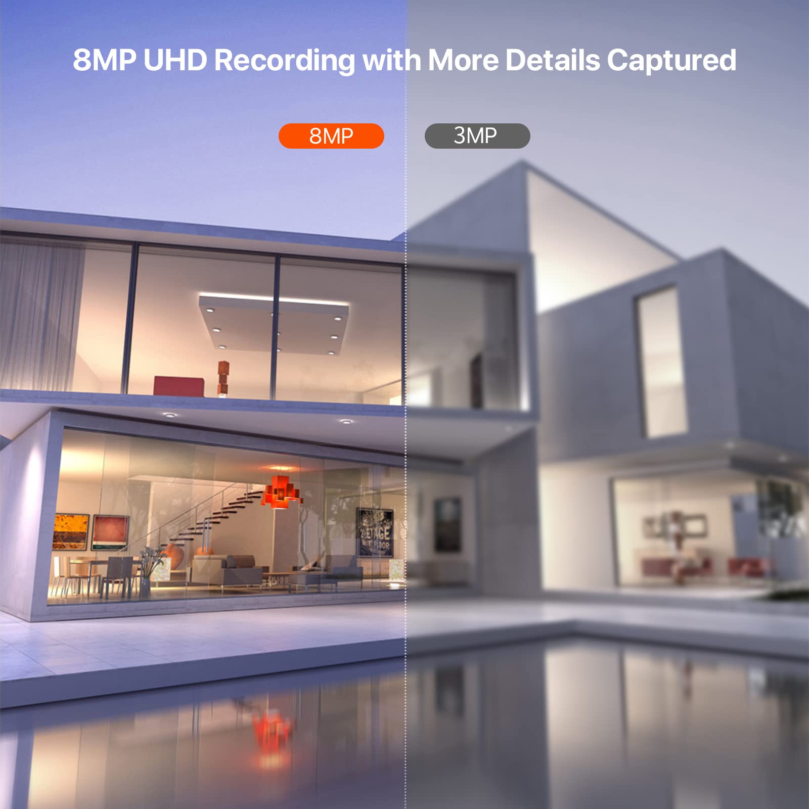 Tenda N3L-4H 4K 4CH ONVIF NVR Recorder for Home Security Camera System - Supports 1080p/3MP/4MP/5MP/8MP Cameras, H.265 Surveillance, up to 10TB HDD (Not Included) - Ideal for Home, Office & Business Security Monitoring