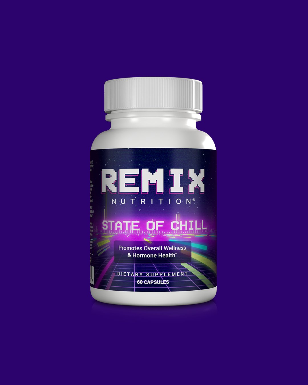 REMIX Nutrition State Of Chill Ashwagandha Supplement - Stress Relief & Relaxation Support for Better Sleep & Mental Clarity - Vegan, Non-GMO, Natural Adaptogen for Daily Wellness & Anxiety Management