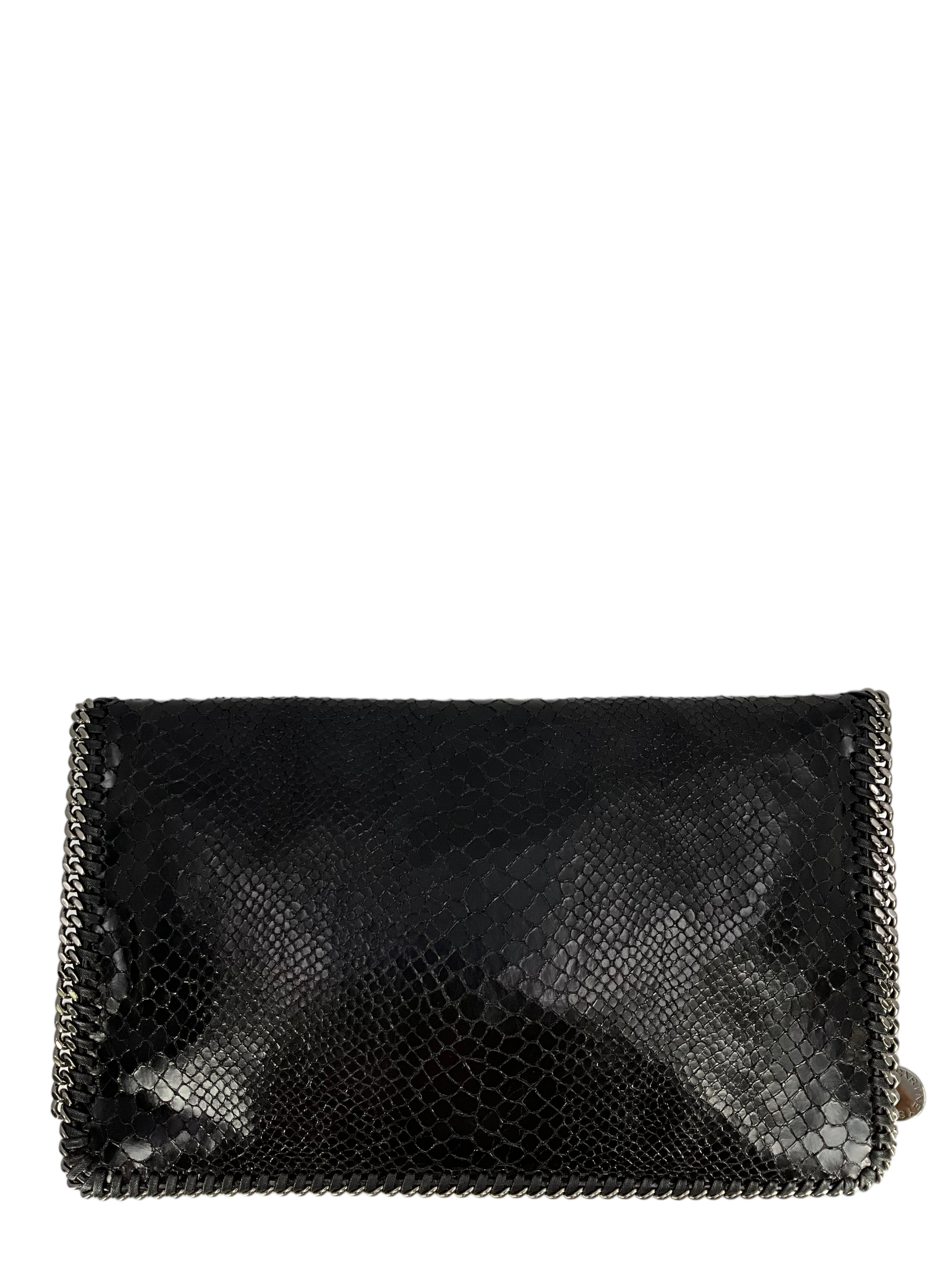 Stella McCartney Falabella Vegan Python Clutch Bag - Luxury Designer Crossbody Purse for Women | Perfect for Evening Parties, Date Nights & Special Occasions