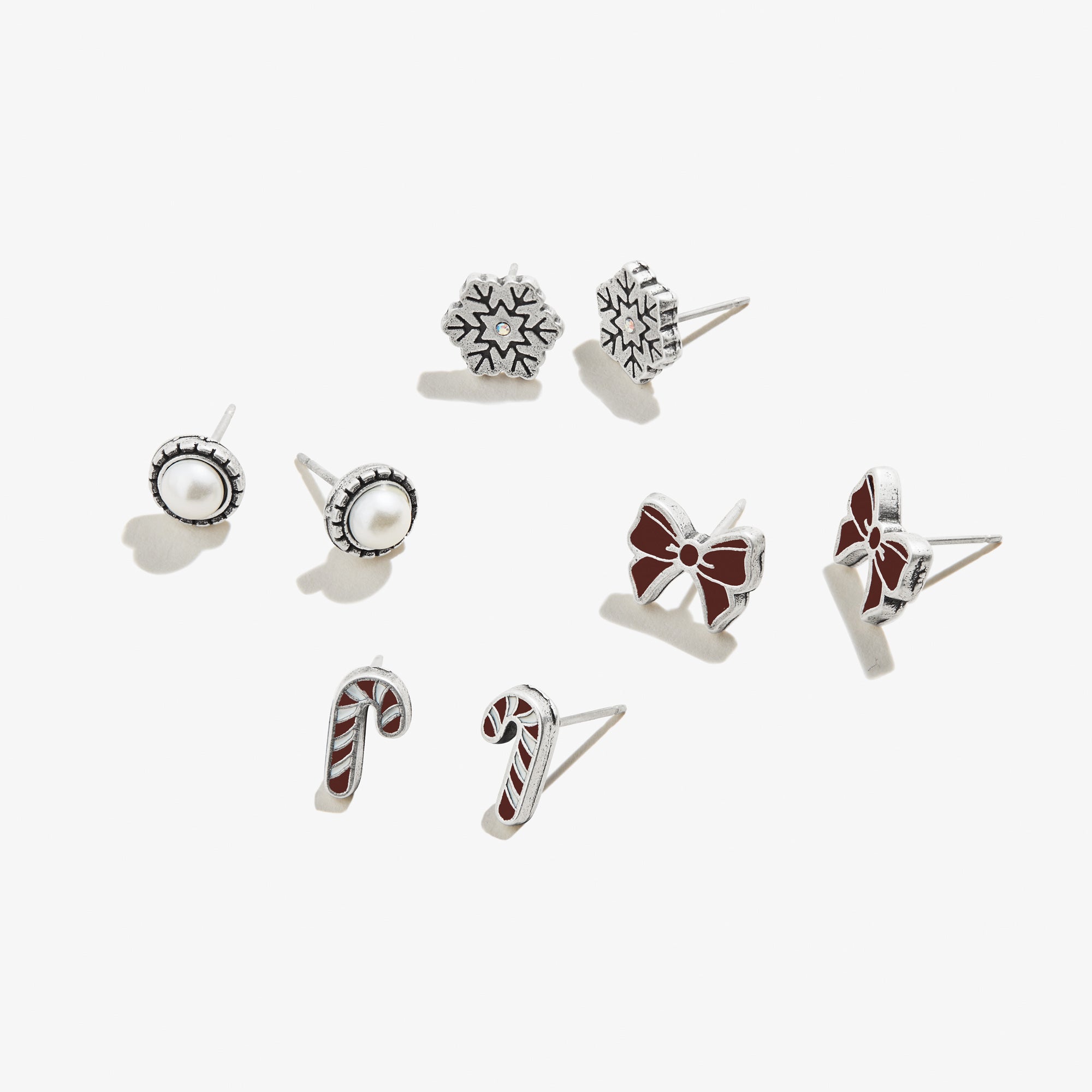 Festive Holiday Cheer Stud Earrings - Set of 4 Dainty Christmas Earrings for Women | Perfect for Christmas Parties, Gift Giving & Festive Occasions