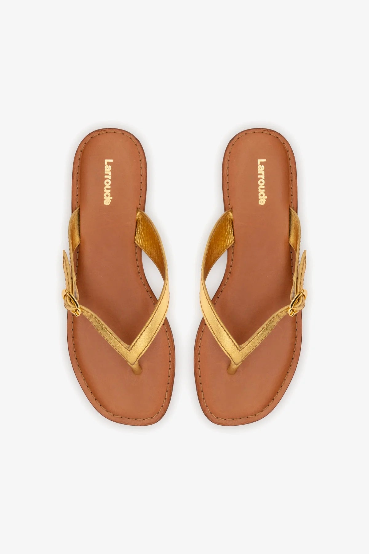Mary Kate Gold Metallic Leather Flat Sandals for Women | Comfortable Summer Beach Wedding Slides | Perfect for Vacation, Pool Party & Casual Outings