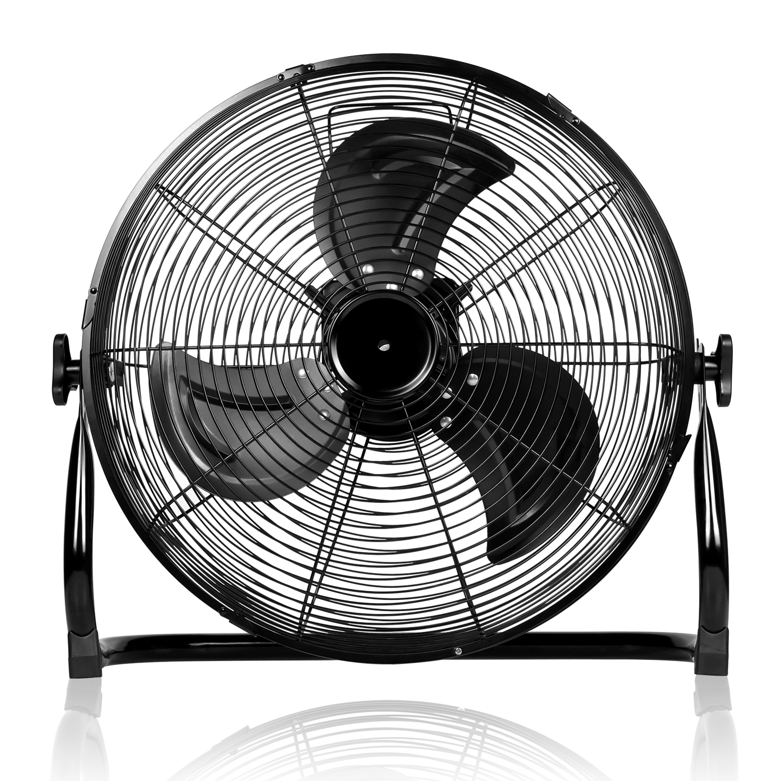 12 Inch Rechargeable Cordless Floor Fan - High Velocity 360° Tilt Adjustable Heavy Duty Metal Fan for Industrial, Commercial & Home Use | Battery Operated Cooling Fan for Office, Warehouse, Garage & Outdoor Spaces
