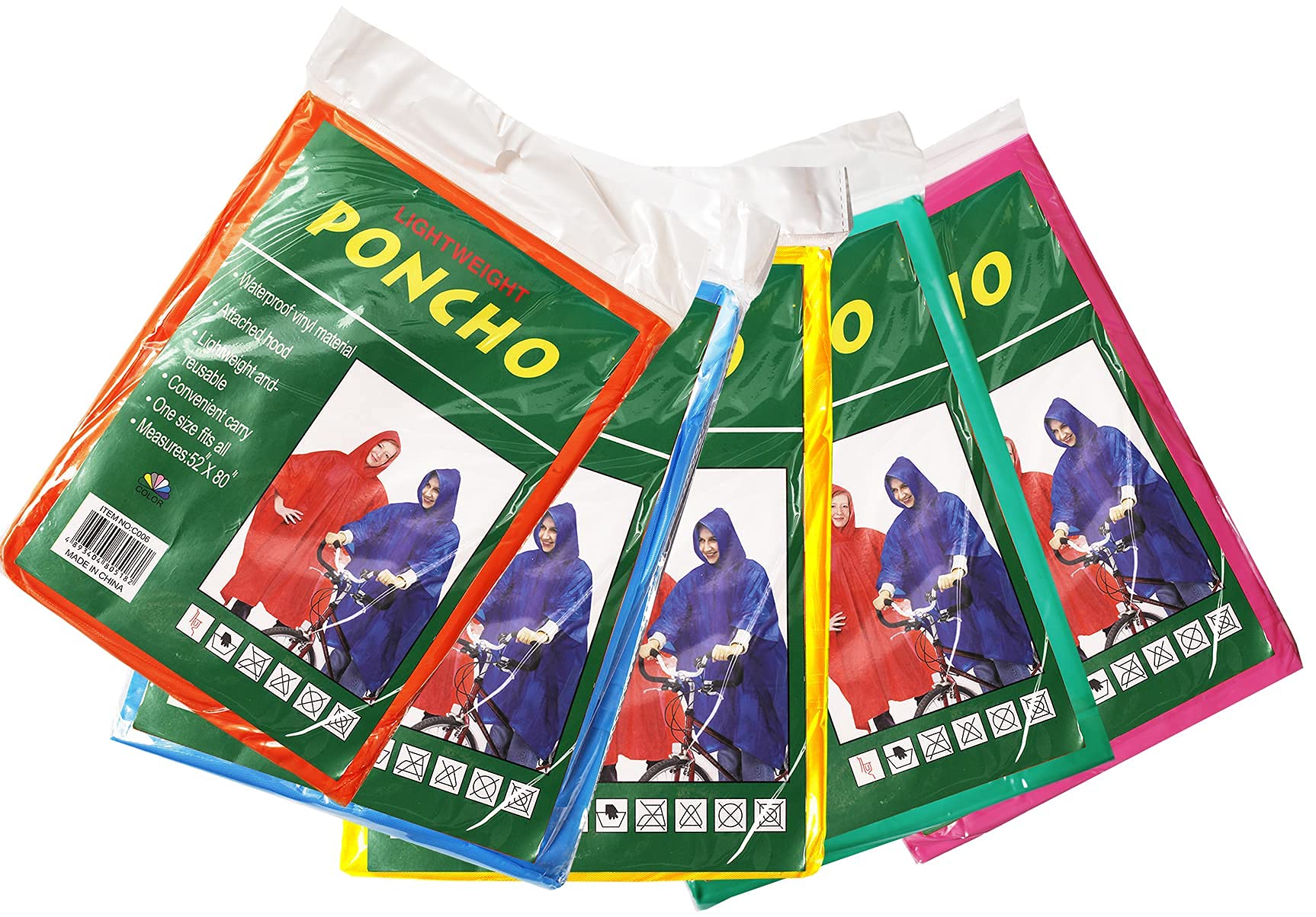 Waterproof Disposable Rain Ponchos for Adults with Hood - Emergency Raincoat Bulk Wholesale - Perfect for Outdoor Events, Camping, Hiking & Emergency Preparedness