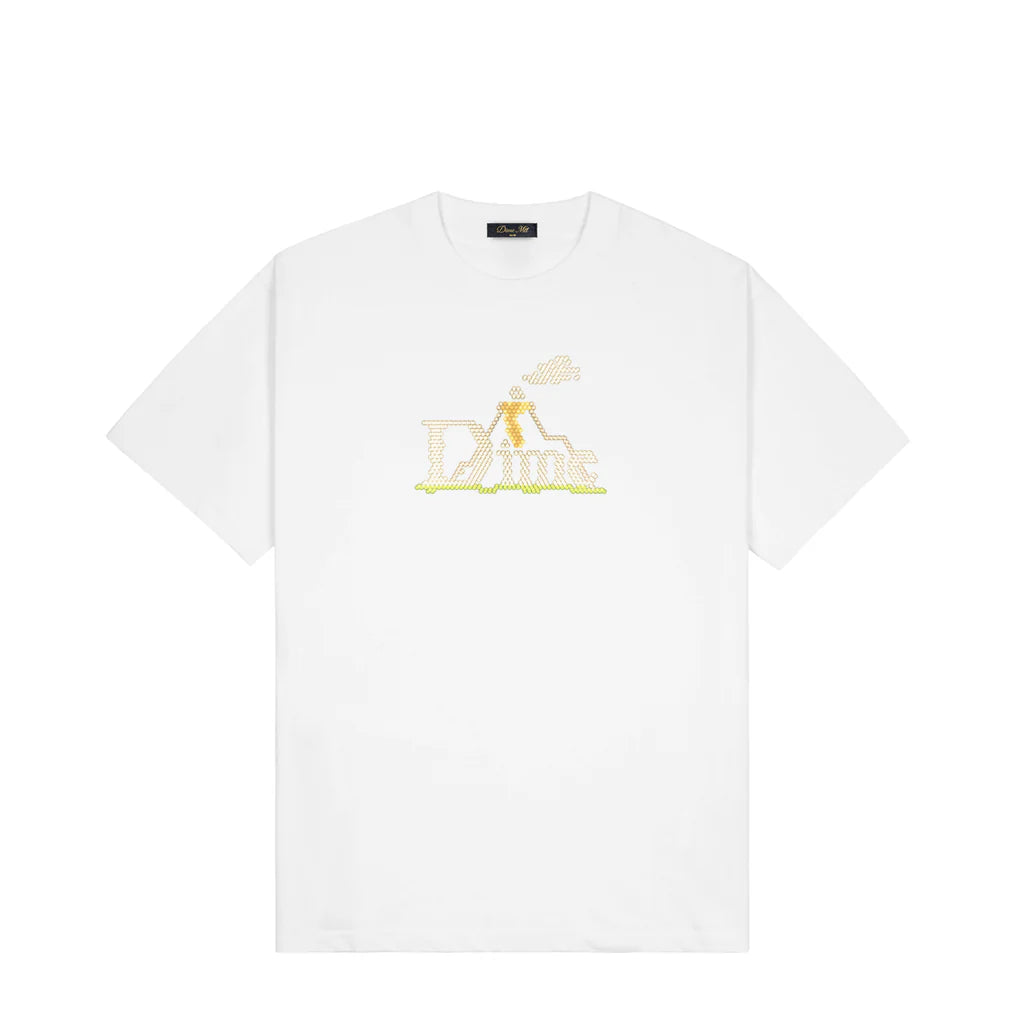 Dime Classic Light Bright White T-Shirt - Soft Cotton Tee for Men & Women - Casual Everyday Wear, Street Style, Gym & Lounge