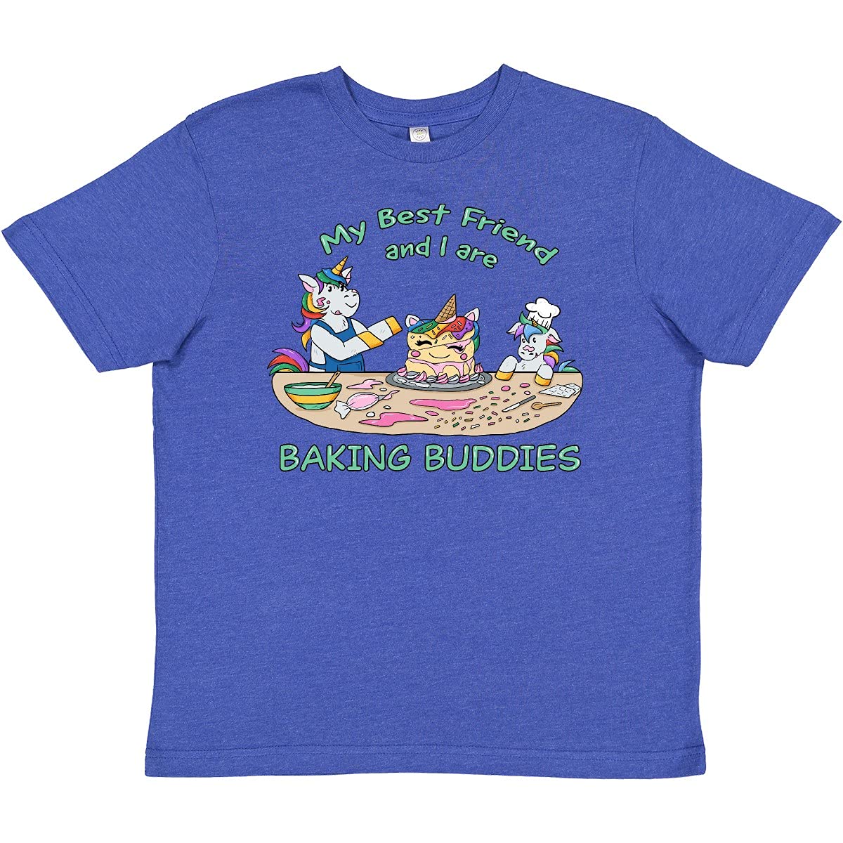 Inktastic My Best Friend and I are Baking Buddies Youth T-Shirt - Perfect for Cooking Classes, Family Baking Sessions, and Fun Kitchen Activities