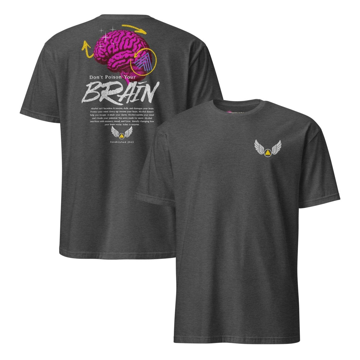 Wings of Recovery Brain Clarity Essential T-Shirt for Men & Women | Comfortable Unisex Tee for Meditation, Yoga, and Mindfulness Practice