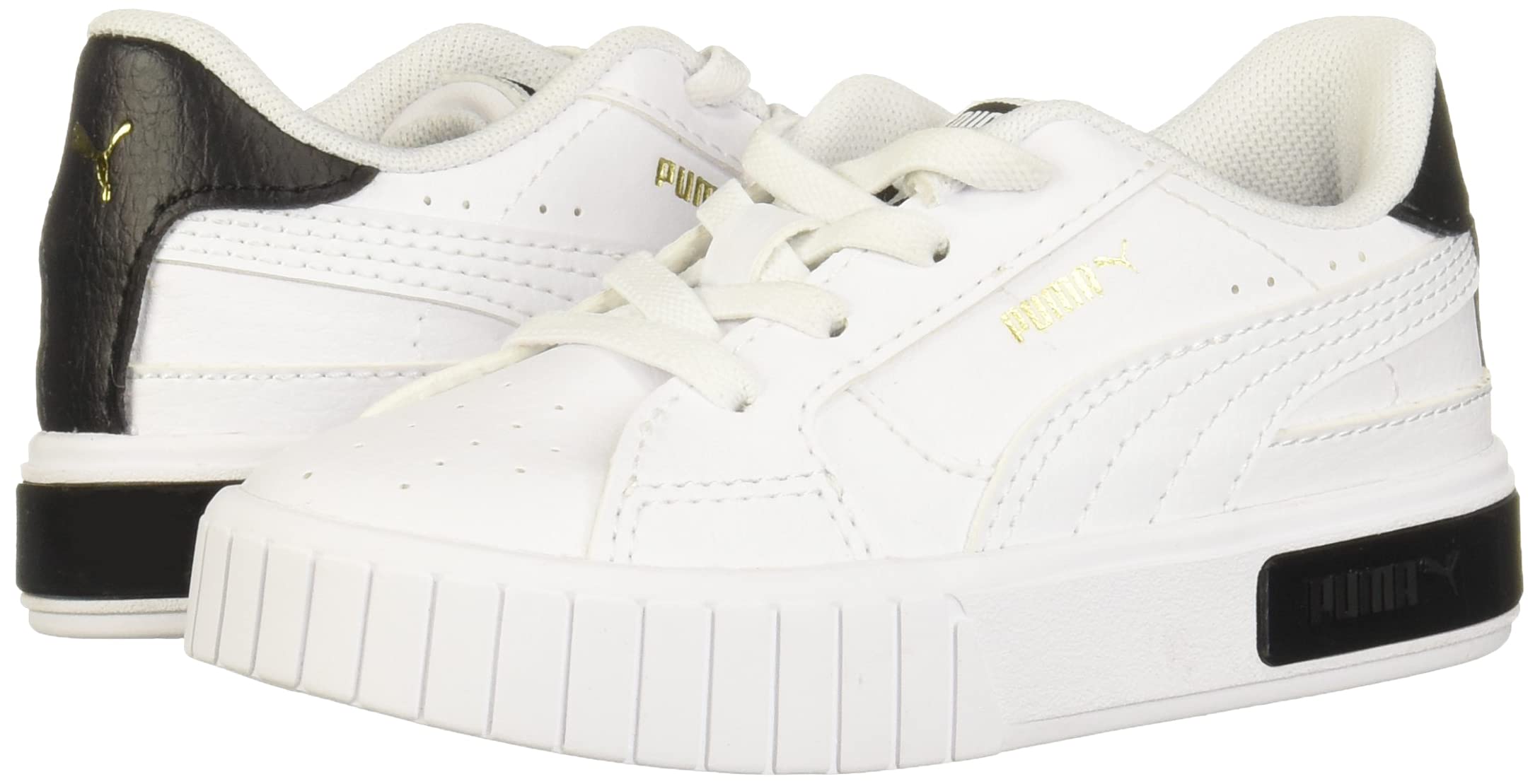 PUMA Baby Girl's Cali Star AC Sneakers - White & Black Toddler Shoes Size 6 M - Comfortable Casual Walking Shoes for Toddlers & Preschool Girls - Perfect for Playtime, Daycare & Outdoor Activities