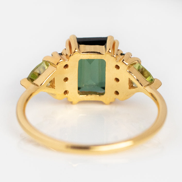 Green with Envy Topaz and Peridot Regal Ring - Elegant Statement Jewelry for Women, Perfect for Weddings, Parties & Special Occasions