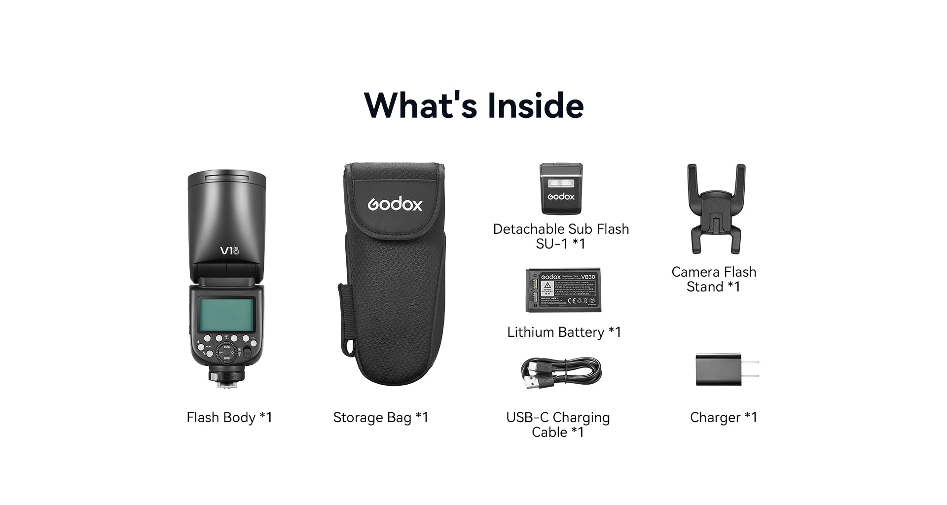 Godox V1Pro Flash Speedlite for Fujifilm Cameras - Powerful TTL Flash with Round Head & Li-ion Battery - Perfect for Portrait, Wedding & Event Photography