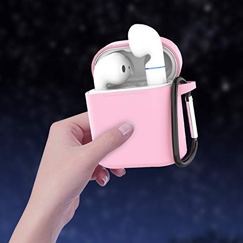 Premium Silicone Protective Case for Huawei Honor FlyPods Pro/Freebuds 2 Pro - Light Blue with Metal Carabiner Hook - Durable Earbuds Cover for Sports, Travel & Daily Use