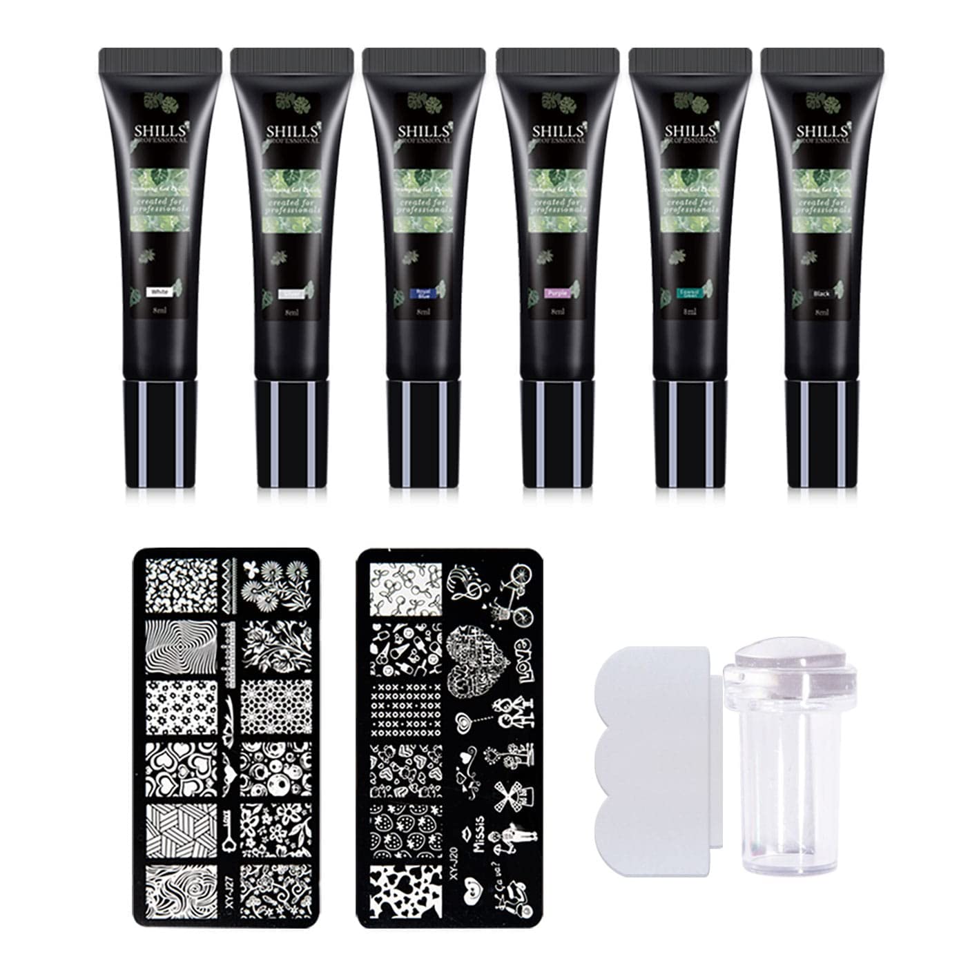Shills Professional Nail Art Stamper Gel Kit - DIY Manicure Set for Salon-Quality Nails at Home | Perfect for Nail Art Enthusiasts & Beginners | Use for Parties, Weddings & Special Occasions