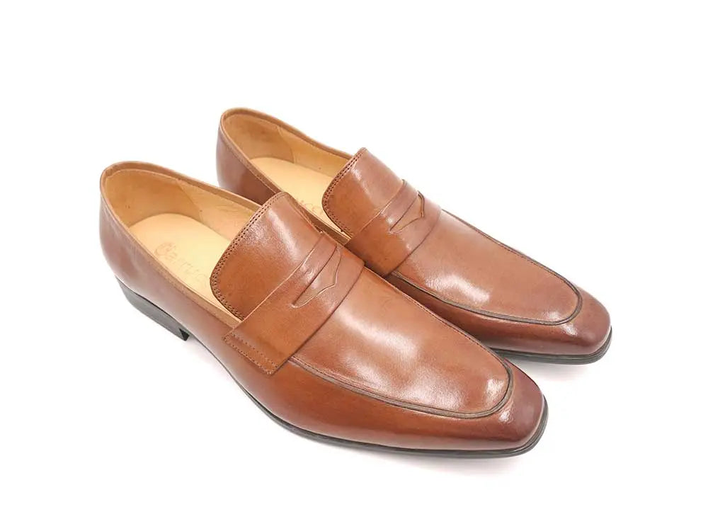 Stylish Beveled Square Toe Penny Loafers for Men | Classic Comfortable Slip-On Dress Shoes | Perfect for Office, Business Casual & Formal Occasions