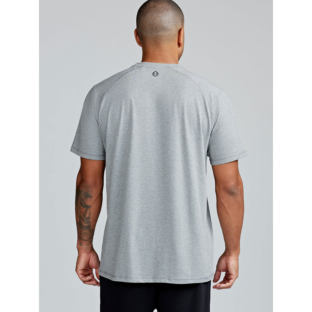 Tasc Carrollton T-Shirt for Men & Women - Soft Heather Gray Cotton Tee - Casual Wear, Gym, Travel & Everyday Outfits