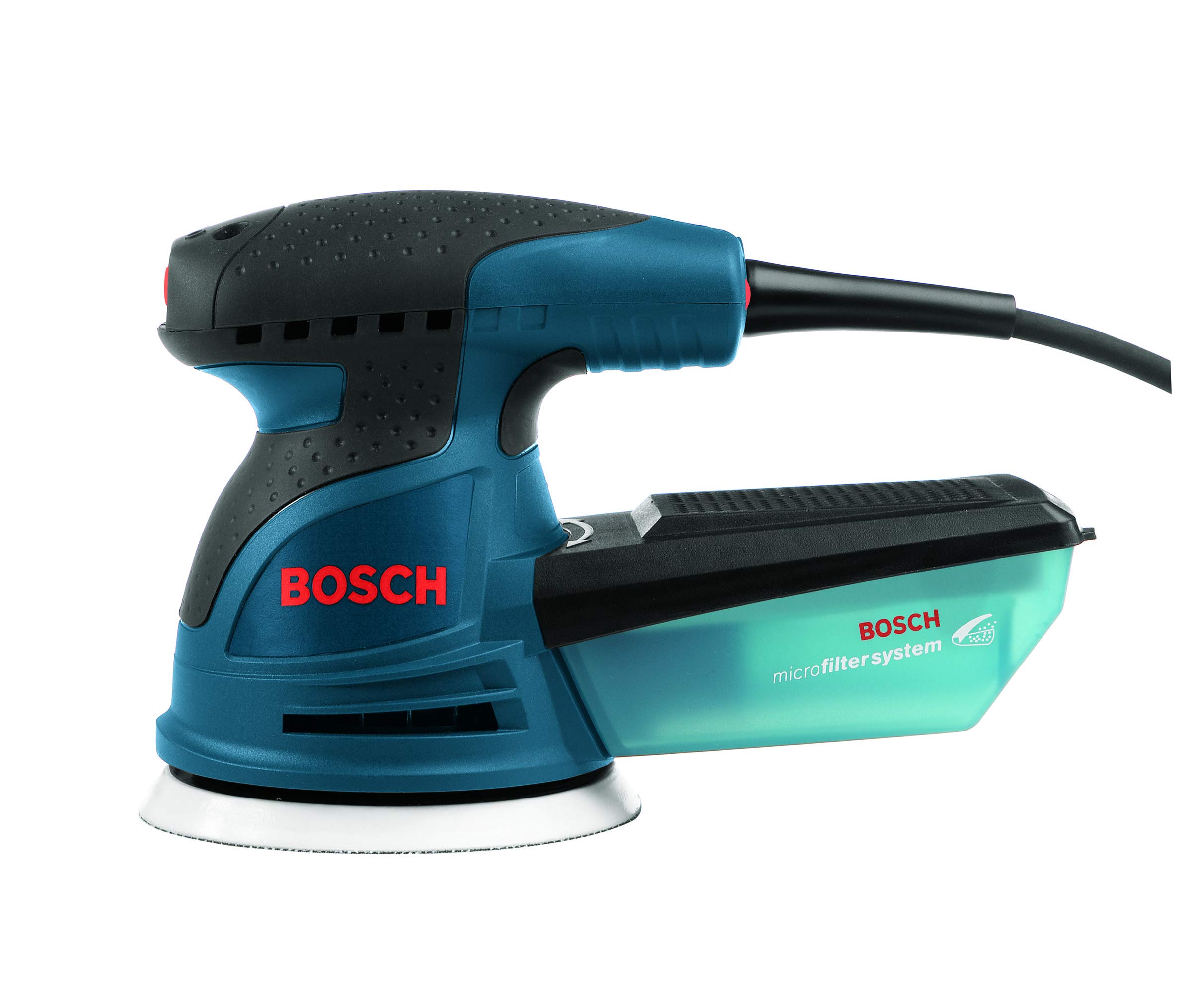 BOSCH ROS20VSK 2.5 Amp 5-Inch Corded Variable Speed Random Orbital Sander & Polisher Kit with Dust Collector & Hard Case - Perfect for Woodworking, Furniture Refinishing, and DIY Home Projects
