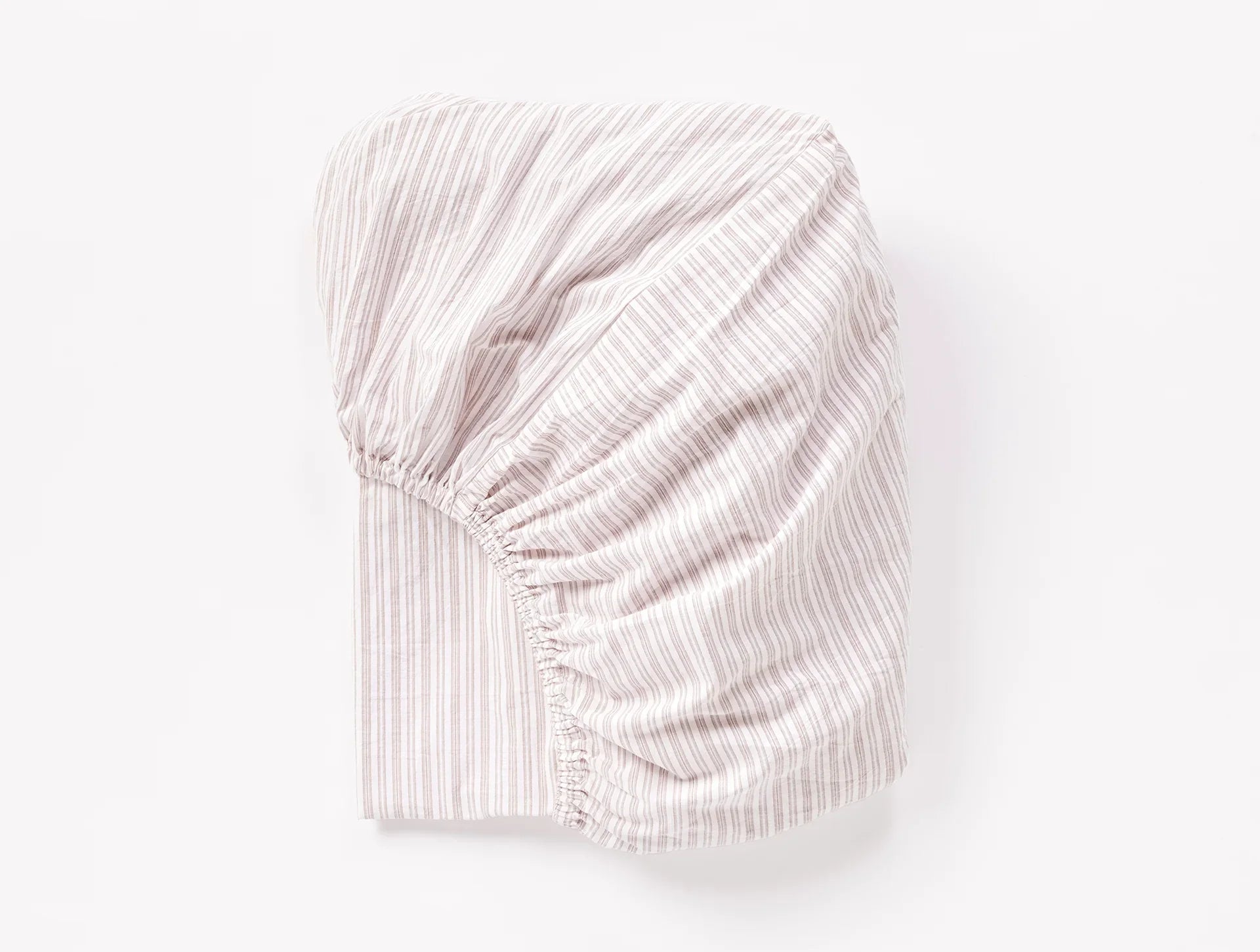 Organic Crinkled Percale Fitted Sheet - Queen Size, 100% Organic Cotton, Wrinkle-Resistant & Breathable - Perfect for Eco-Friendly Bedrooms & Sustainable Home Decor