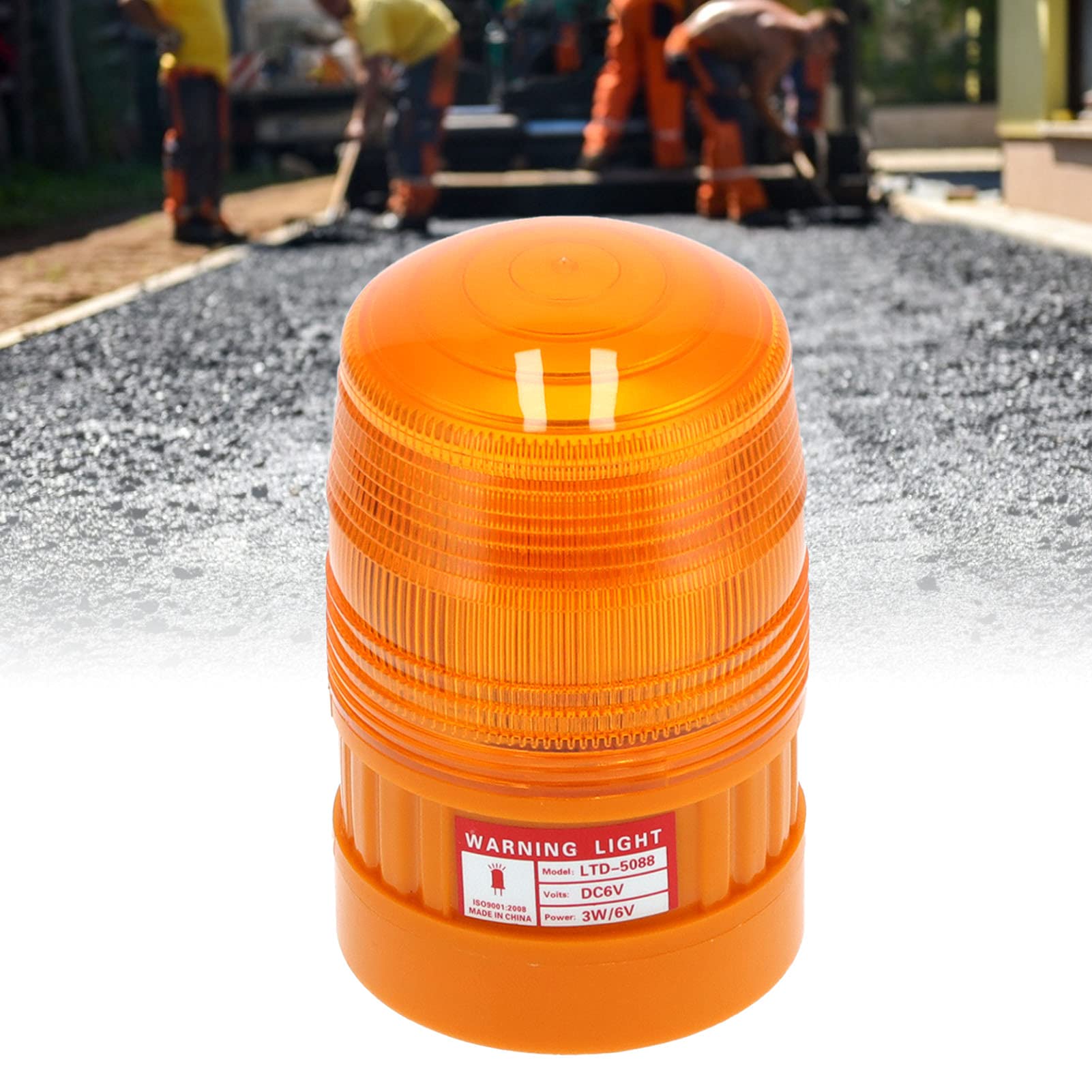 6V LED Safety Warning Lights - Orange Emergency Strobe Lights for Traffic, Construction, Roadblocks | ABS/Magnet Mount | High Visibility Hazard Beacons