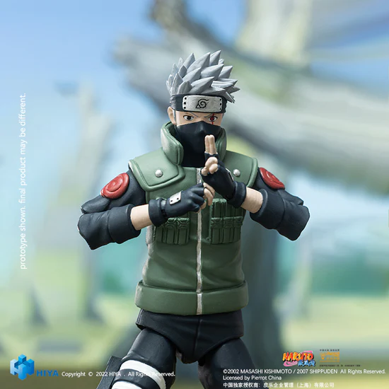 HIYA 6-inch 1/12 Scale Naruto Kakashi Action Figure - Exquisite Basic Series Collectible for Anime Fans | Perfect for Display, Cosplay and Gift Giving